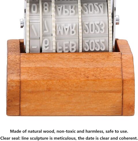 Pssopp Dater Self Inking Stamp Roller Date Stamp Year Month and Date Rubber Stamp for DIY Craft Card Making Planner Scrapbooking in Saudi Arabia
