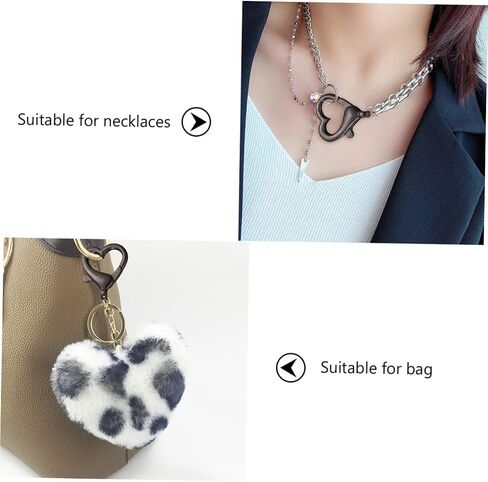 VILLFUL 40pcs Heart Lobster Clasp Sterling Silver Heart Necklace Metal Bracelet Heart Bracelet Clasps and in Kuwait