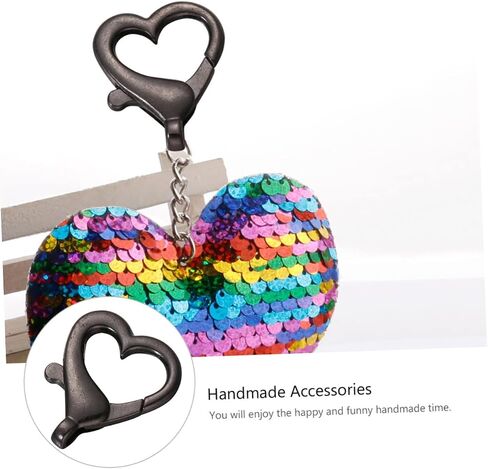 VILLFUL 40pcs Heart Lobster Clasp Sterling Silver Heart Necklace Metal Bracelet Heart Bracelet Clasps and in Kuwait