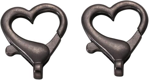 VILLFUL 40pcs Heart Lobster Clasp Sterling Silver Heart Necklace Metal Bracelet Heart Bracelet Clasps and in Kuwait