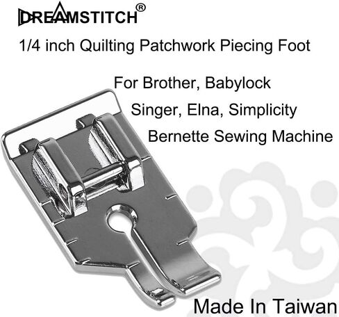 DREAMSTITCH SA125, ESG-QF 1/4 "المفاجئة على خياطة التبطين القدم ل Babylock,Brother,Elna, Simplicity, Singer Sewing Machine ALT : XA3805021,076838, 492110-20, BL37-QF، BL6-QF in Saudi Arabia