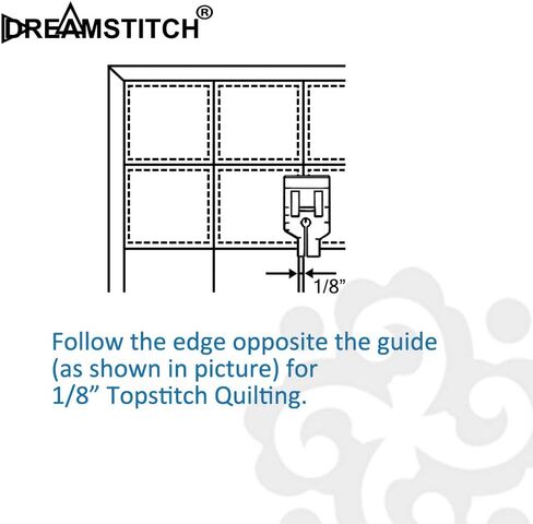 DREAMSTITCH SA125, ESG-QF 1/4 "المفاجئة على خياطة التبطين القدم ل Babylock,Brother,Elna, Simplicity, Singer Sewing Machine ALT : XA3805021,076838, 492110-20, BL37-QF، BL6-QF in Saudi Arabia
