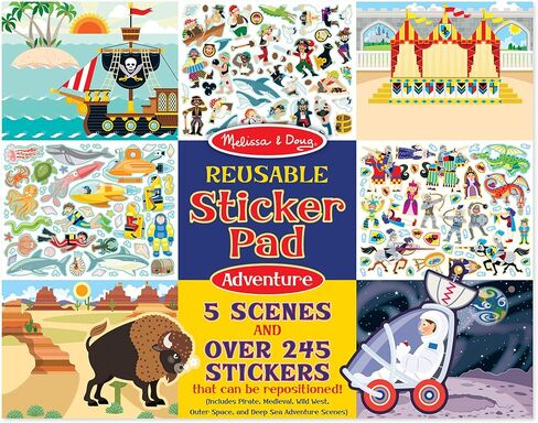 Melissa & Doug Reusable Sticker Pads Set: Adventure - 245+ Stickers in Saudi Arabia