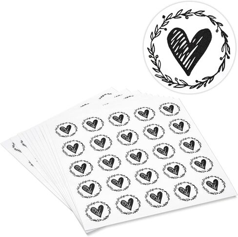 250-Pack Heart Stickers for Greeting Cards, Envelope Stickers for Wedding Invites, Thank You Cards, Letters, Clear Vinyl Save The Date Labels (1.25 in) in Saudi Arabia