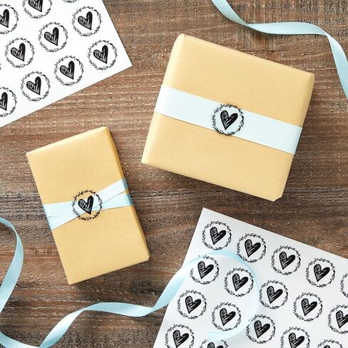 250-Pack Heart Stickers for Greeting Cards, Envelope Stickers for Wedding Invites, Thank You Cards, Letters, Clear Vinyl Save The Date Labels (1.25 in) in Saudi Arabia