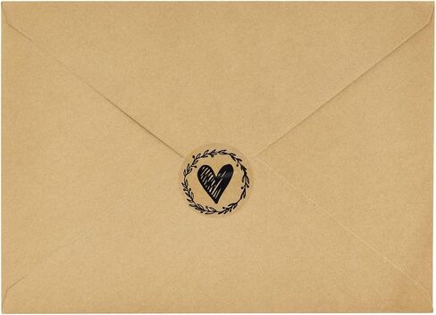 250-Pack Heart Stickers for Greeting Cards, Envelope Stickers for Wedding Invites, Thank You Cards, Letters, Clear Vinyl Save The Date Labels (1.25 in) in Saudi Arabia