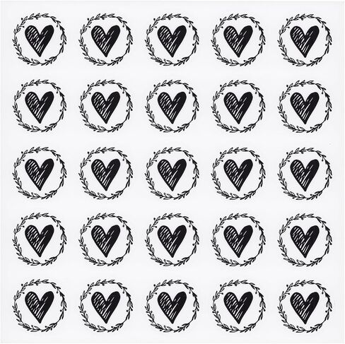 250-Pack Heart Stickers for Greeting Cards, Envelope Stickers for Wedding Invites, Thank You Cards, Letters, Clear Vinyl Save The Date Labels (1.25 in) in Saudi Arabia
