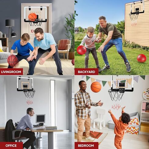 MejorChoy Indoor Mini Basketball Hoop Set for Kids for Door Wall Room with 3 Balls Electronic Scoreboard in Kuwait