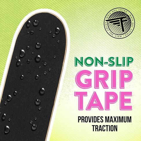 لوح تزلج Flybar الكامل للمبتدئين - لوح تزلج للأطفال مقاس 31 بوصة، سطح لوح تزلج مزدوج مقعر من خشب القيقب، خفيف الوزن، غير قابل للانزلاق، للأولاد والبنات، للأعمار من 6 سنوات فما فوق in Kuwait