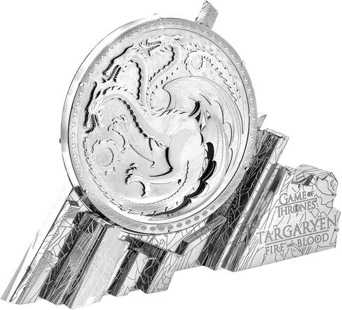 Metal Earth Fascinations Premium Series Game of Thrones Targaryen Sigil 3D Metal Model Kit Bundle with Tweezers in Saudi Arabia