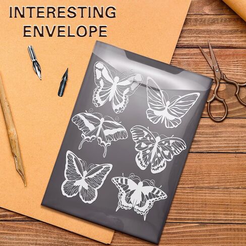 Eersida 48 Pcs Large Clear Stamp and Die Storage Bags with Magnetic Sheet 9.3''x 6.8'' Resealable Plastic Storage Envelope Case Cutting Dies Stencil Organizer Holder for DIY Scrapbooking Die Cutting in Saudi Arabia