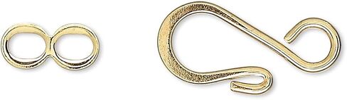 10 Big Fancy Swirl Hook & Eye Clasps Findings for Jewelry Plated Over Brass Metal (Gunmetal) in Saudi Arabia