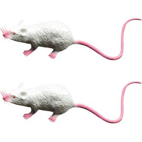 BESTOYARD Fake Rat Realistic Mouse Pranks Props Toy Model Lifelike Mice Toy Creepy Spooky Rat Toy Figures for Halloween Tricks