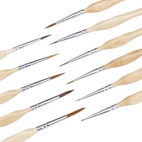 Miniature Detail Paint Brushes, Professional Paint Brushes Set-11 Pcs, Artist Paint Brush for Oil Acrylic Painting, Small Watercolor Brushes Fine Tip for Kids Adults Art Drawing Craft Gifts in Kuwait