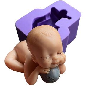 Football Baby Soap Mold,3D Newborn for Handmade Soap Fondant Silicone Mold Cake Decoration Mold Candle mold Runloo(1#) in Saudi Arabia