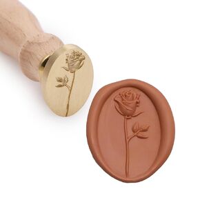 Wax Seal Stamp 3D Relief Wax Seal Removable Wooden Handle Wax Seal Stamps Personalized Wax Seal Stamp Stereoscopic Rose Wax Seal Stamp Make Envelopes Wedding Invitations Postcards Invitations in Kuwait