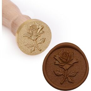 ختم الشمع ختم 3D الإغاثة ختم الشمع مقبض خشبي قابل للإزالة الشمع ختم الطوابع شخصية ختم الشمع ختم مجسمة روز ختم الشمع ختم جعل المغلفات دعوات الزفاف بطاقات بريدية دعوات in Kuwait