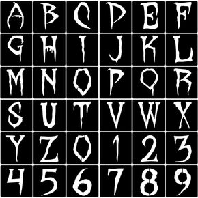 26pcs Halloween Letter Stencils Alphabet Painting Stencil Reusable DIY Drawing Letter Stencil for Painting on Wood Canvas Template Paint Stencils for Crafts Fabric Home Décor
