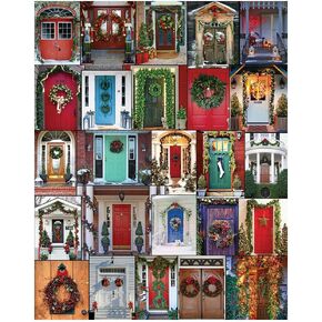 White Mountain Puzzles Holiday Doors - 1000 Piece Jigsaw Puzzle in Saudi Arabia