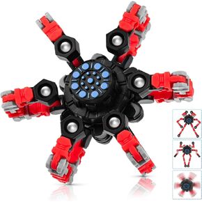 Funny Sensory Fidget Spinners Toys Finger Hand Spinner Toy Spinning Top Focus Toy with Transformable Chain Mechanical Spiral Twister Fingertip Gyro Stress Relief Toy for Kids Adults (Yellow) in Saudi Arabia