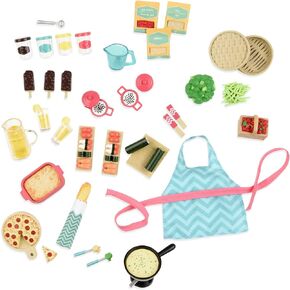 Lori Dolls – Backsplash Urban Kitchen – Kitchen Set for Mini Dolls – Dollhouse Furniture & Accessories for 6-inch Dolls – Oven, Stove, Sink, Microwave – Playset for Kids – 3 Years +, (LO37095Z)