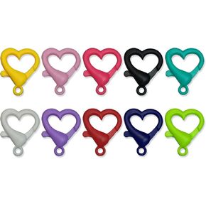 50 قطعة من مشابك مخلب جراد البحر، خطافات مشبكية لطيفة على شكل قلب من SIKFON لمحفظة بطاقة الهوية وسحاب سحب الحرف اليدوية سلسلة مفاتيح وحلقة مفاتيح وإكسسوارات ألعاب (متعددة الألوان) in Kuwait