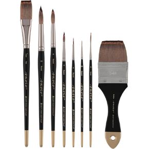 فرش نيويورك سنترال أواسيس الاصطناعية الفاخرة - فرش الألوان المائية الاحترافية للفنانين والرسم والطلاب والاستوديوهات والمزيد! - [المجموعة الأساسية المكونة من 8] in Kuwait