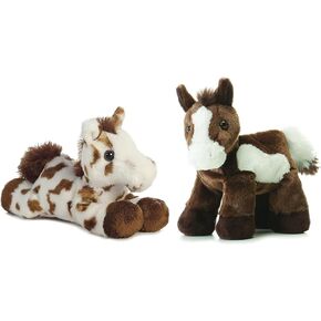 Aurora World Mini Flopsie Plush Horses 8 Paint & Gypsy, 8 In in Kuwait
