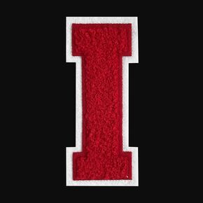 2 PCS Iron On Letter Patches- 4.5 Inch High Chenille Sew On Jacket Patches-Stylish & Versatile Embroidered Badge for Jackets, Hats, Bags, and More/Red/ 2PCS D in Kuwait
