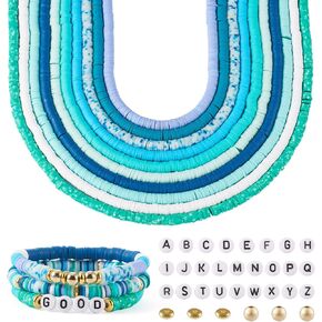 FASHEWELRY 10 Strands Flat Round Polymer Clay Beads 6mm Handmade Heishi Clay Beads Disc Spacer Beads Strand for Summer Bohemia Jewelry Making (Tan) in Saudi Arabia