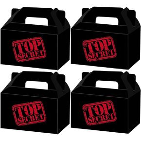 16 قطعة من صناديق هدايا الحفلات من توب سيكريت مع مقبض لغرف الهروب وهدايا الحفلات والطوابع السرية وأنشطة الفريق، صناديق هدايا عيد ميلاد سري للغاية ولوازم تزيين حفلات التجسس in Kuwait