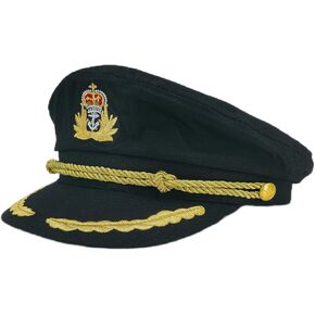 IFJJ Balck captain hat Sailor hat Navy Captain caps for Women Men,Cosplay Prop Accessory Hat, Sailor Costume Halloween Party in Kuwait