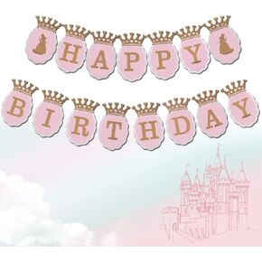 لافتة عيد ميلاد سعيد للبنات من اوزكزز. اسكالوب زهري، تاج وحروف من رقائق الذهب، زينة عيد ميلاد على شكل تاج in Kuwait