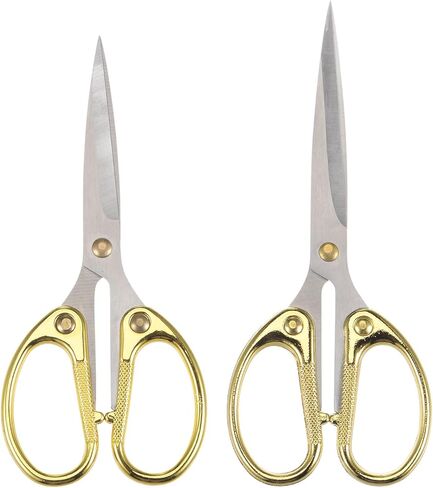 HARFINGTON 1 Set Vintage Embroidery Scissors 6" 5.3" Stainless Steel Mini Scissors for Sewing Crafting Cross Stitch Handcraft Craft Art Needle Work DIY, Bronze Tone in Kuwait