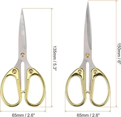 HARFINGTON 1 Set Vintage Embroidery Scissors 6" 5.3" Stainless Steel Mini Scissors for Sewing Crafting Cross Stitch Handcraft Craft Art Needle Work DIY, Bronze Tone in Kuwait