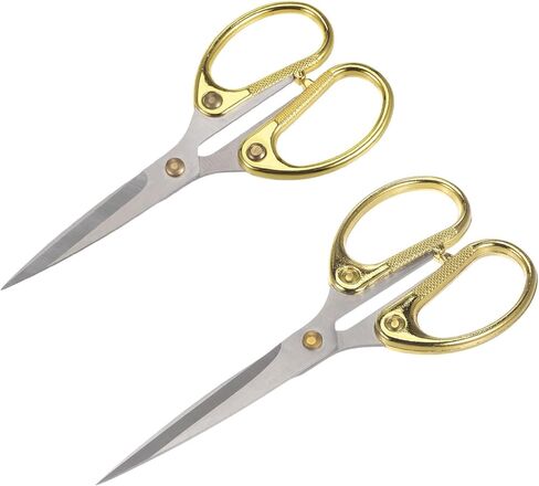 HARFINGTON 1 Set Vintage Embroidery Scissors 6" 5.3" Stainless Steel Mini Scissors for Sewing Crafting Cross Stitch Handcraft Craft Art Needle Work DIY, Bronze Tone in Kuwait