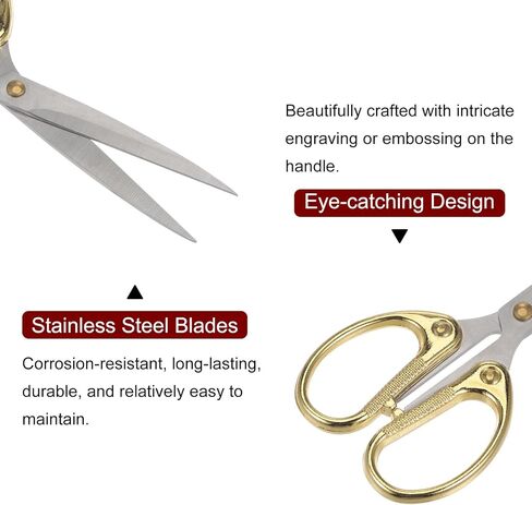 HARFINGTON 1 Set Vintage Embroidery Scissors 6" 5.3" Stainless Steel Mini Scissors for Sewing Crafting Cross Stitch Handcraft Craft Art Needle Work DIY, Bronze Tone in Kuwait