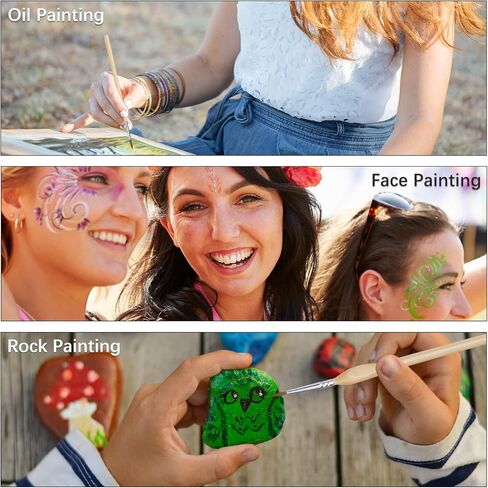 Miniature Detail Paint Brushes, Professional Paint Brushes Set-11 Pcs, Artist Paint Brush for Oil Acrylic Painting, Small Watercolor Brushes Fine Tip for Kids Adults Art Drawing Craft Gifts in Kuwait