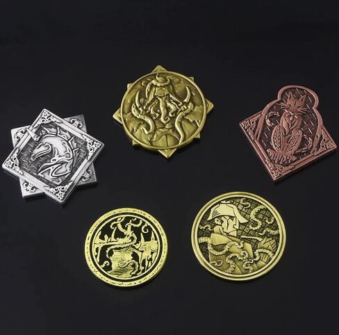 Fantasy Coin | Cthulhu Lovecraft Mythos Necronomicon Horror Demon | Vintage Metal Coin (Rose Gold) in Saudi Arabia