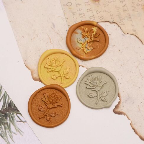 ختم الشمع ختم 3D الإغاثة ختم الشمع مقبض خشبي قابل للإزالة الشمع ختم الطوابع شخصية ختم الشمع ختم مجسمة روز ختم الشمع ختم جعل المغلفات دعوات الزفاف بطاقات بريدية دعوات in Kuwait