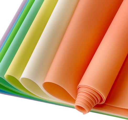 فينيل جيلي غير لامع مقاس 11.8 × 53 بوصة، لون الحلوى ناعم مقاوم للماء من الفينيل PVC لأقواس الشعر وسلاسل المفاتيح لصنع المجوهرات (أصفر فاتح) in Kuwait