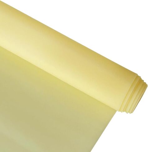 فينيل جيلي غير لامع مقاس 11.8 × 53 بوصة، لون الحلوى ناعم مقاوم للماء من الفينيل PVC لأقواس الشعر وسلاسل المفاتيح لصنع المجوهرات (أصفر فاتح) in Kuwait
