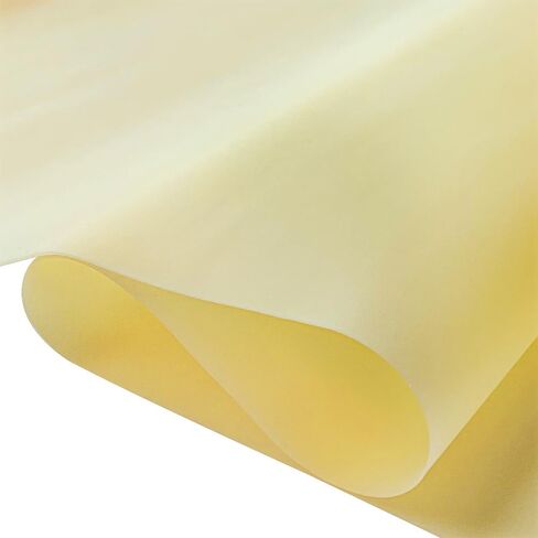 فينيل جيلي غير لامع مقاس 11.8 × 53 بوصة، لون الحلوى ناعم مقاوم للماء من الفينيل PVC لأقواس الشعر وسلاسل المفاتيح لصنع المجوهرات (أصفر فاتح) in Kuwait
