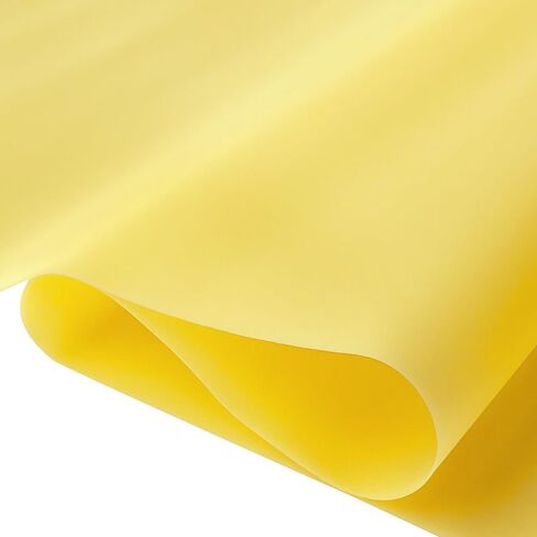 فينيل جيلي غير لامع مقاس 11.8 × 53 بوصة، لون الحلوى ناعم مقاوم للماء من الفينيل PVC لأقواس الشعر وسلاسل المفاتيح لصنع المجوهرات (أصفر فاتح) in Kuwait