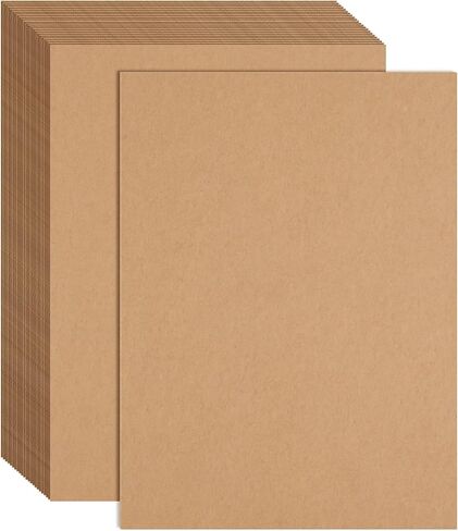 FEPITO 60 Sheets Kraft Paper 8.5 x 11 Inches Brown Paper Letter Size Craft Paper Sheets for Printing Labels DIY Arts and Craft in Saudi Arabia
