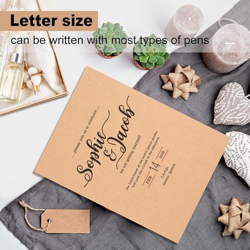 FEPITO 60 Sheets Kraft Paper 8.5 x 11 Inches Brown Paper Letter Size Craft Paper Sheets for Printing Labels DIY Arts and Craft in Saudi Arabia