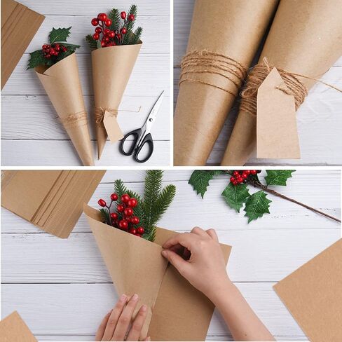FEPITO 60 Sheets Kraft Paper 8.5 x 11 Inches Brown Paper Letter Size Craft Paper Sheets for Printing Labels DIY Arts and Craft in Saudi Arabia