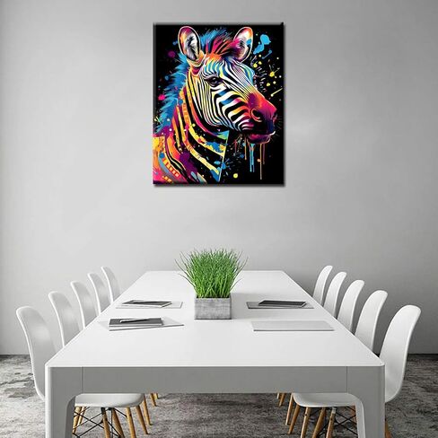 Tucocoo Graffiti Deer Paint by Numbers Kits with Brushes and Acrylic Pigment on Canvas Painting for Adults, Animal Realistic Cartoon Style Colourful for Home Wall Decor Gifts 16''x20'' (DIY Framed) in Kuwait