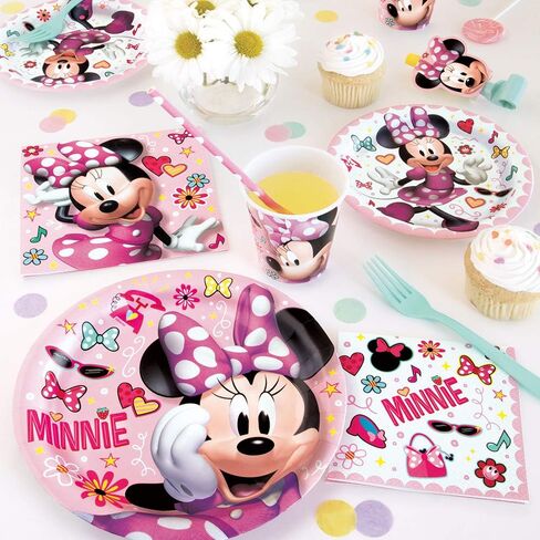 Unique Round Dessert Paper Plates - 7" | Minnie Mouse | 8 Pcs in Saudi Arabia
