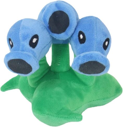 JHESAO 7" Pea Plants and Zombies vs Peashooter Plush Toys Threepeater PVZ Plush 1 2 Stuffed Soft Doll Three-Heads Ice Pea Toy New in Saudi Arabia